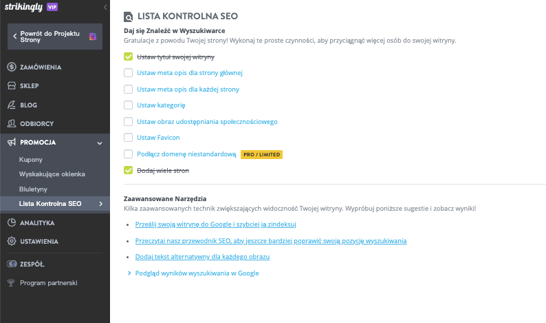 Strikingly Lista Kontrolna SEO Strikingly Lista Kontrolna SEO