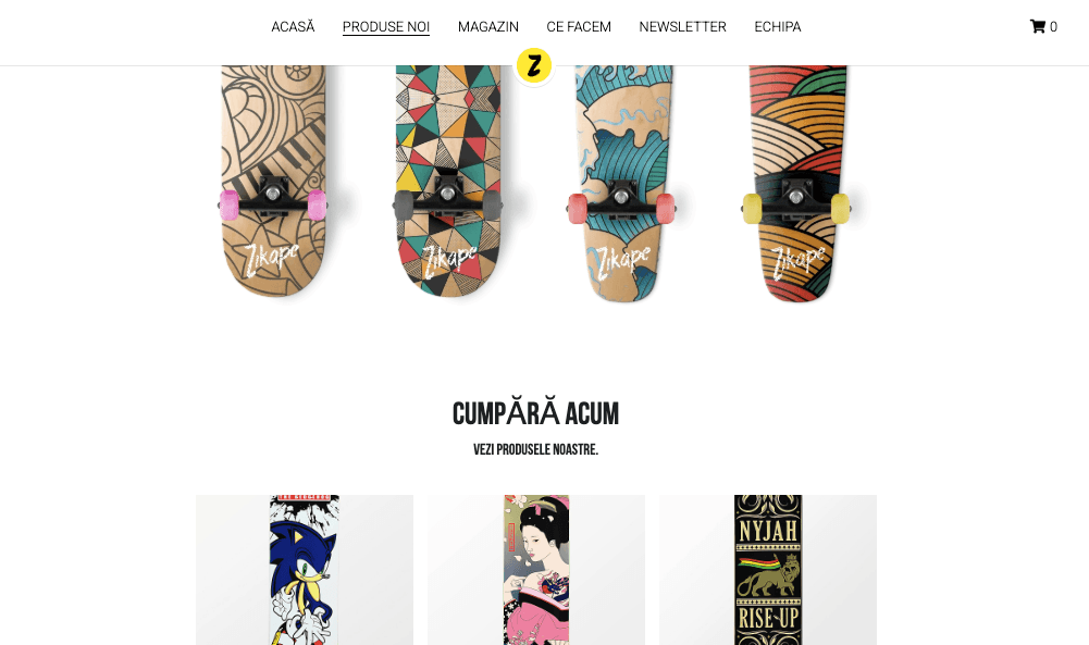 Șablon de magazin online Zikape Șablon de magazin online Zikape