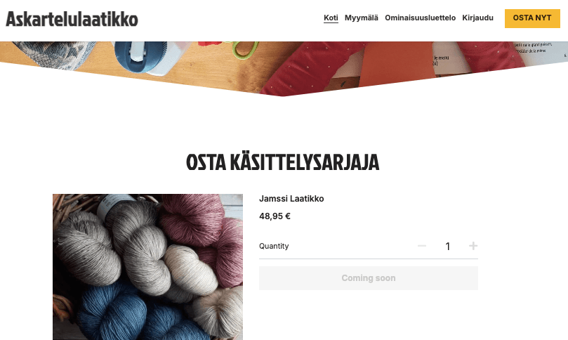 CraftBox-verkkokauppamalli Strikinglyltä CraftBox-verkkokauppamalli Strikinglyltä