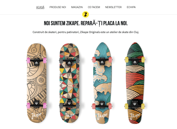 Șablonul Zikape de la Strikingly Șablonul Zikape de la Strikingly