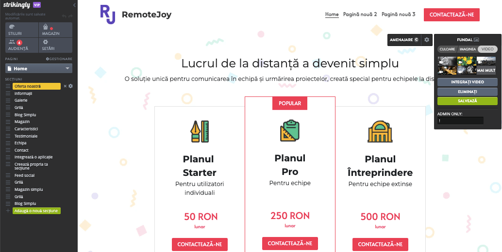 Editor de site-uri Strikingly Editor de site-uri Strikingly