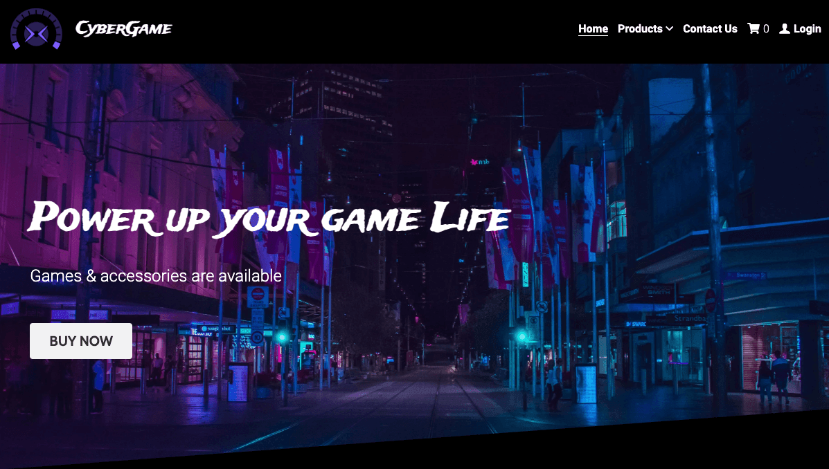 CyberGame Szablon od Strikingly CyberGame Szablon od Strikingly