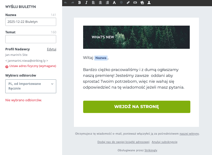 Strikingly Biuletyn Szablon Strikingly Biuletyn Szablon