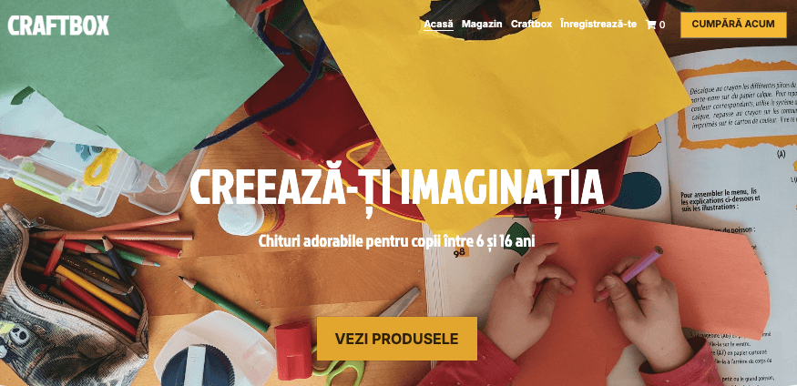 Șablon CraftBox de la Strikingly Șablon CraftBox de la Strikingly