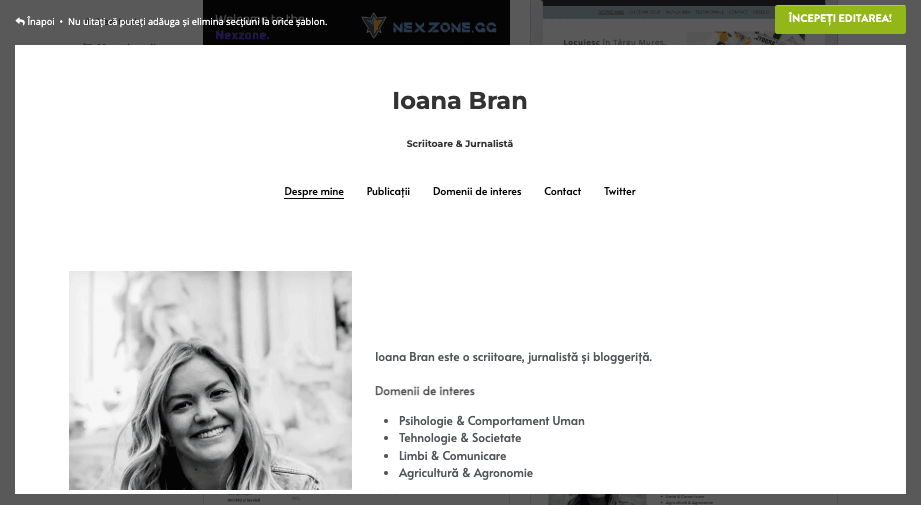 Strikingly pentru antreprenori unici - Despre mine Strikingly pentru antreprenori unici - Despre mine