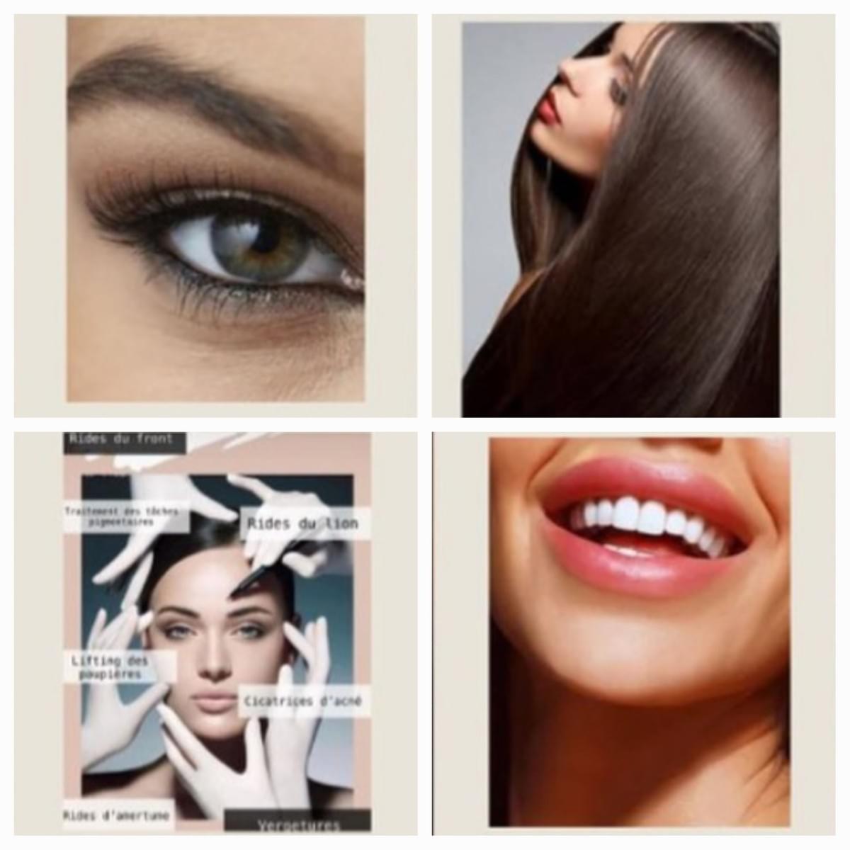 Collage esthétique illustrant les résultats des formations en beauté chez Studio Beauté : rehaussement de cils, lissage brésilien, microneedling, blanchiment dentaire et soins anti-âge. Techniques modernes accessibles via CPF et financements professionnels. Collage esthétique illustrant les résultats des formations en beauté chez Studio Beauté : rehaussement de cils, lissage brésilien, microneedling, blanchiment dentaire et soins anti-âge. Techniques modernes accessibles via CPF et financements professionnels.
