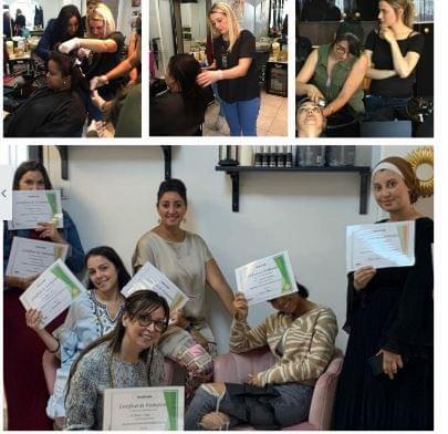 Participants en formation esthétique chez Studio Beauté FK – Théorie, pratique et attestation de formation au lissage brésilien. Apprentissage des protocoles professionnels et démonstrations sur modèles. Participants en formation esthétique chez Studio Beauté FK – Théorie, pratique et attestation de formation au lissage brésilien. Apprentissage des protocoles professionnels et démonstrations sur modèles.