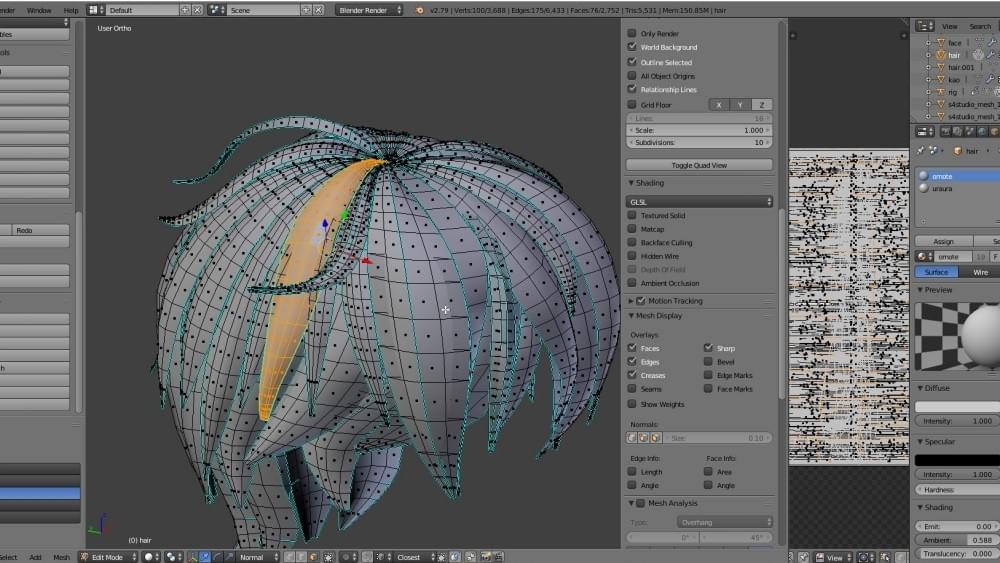 blender,sims4cc,銀河英雄伝説,mod,髪の毛モデリング blender,sims4cc,銀河英雄伝説,mod,髪の毛モデリング
