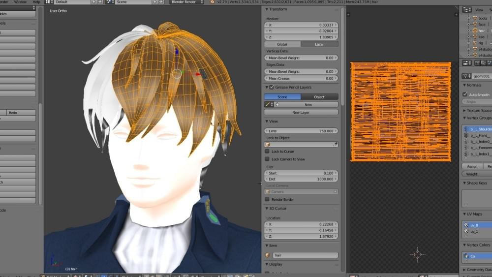 blender,sims4cc,銀河英雄伝説,mod,髪の毛モデリング blender,sims4cc,銀河英雄伝説,mod,髪の毛モデリング