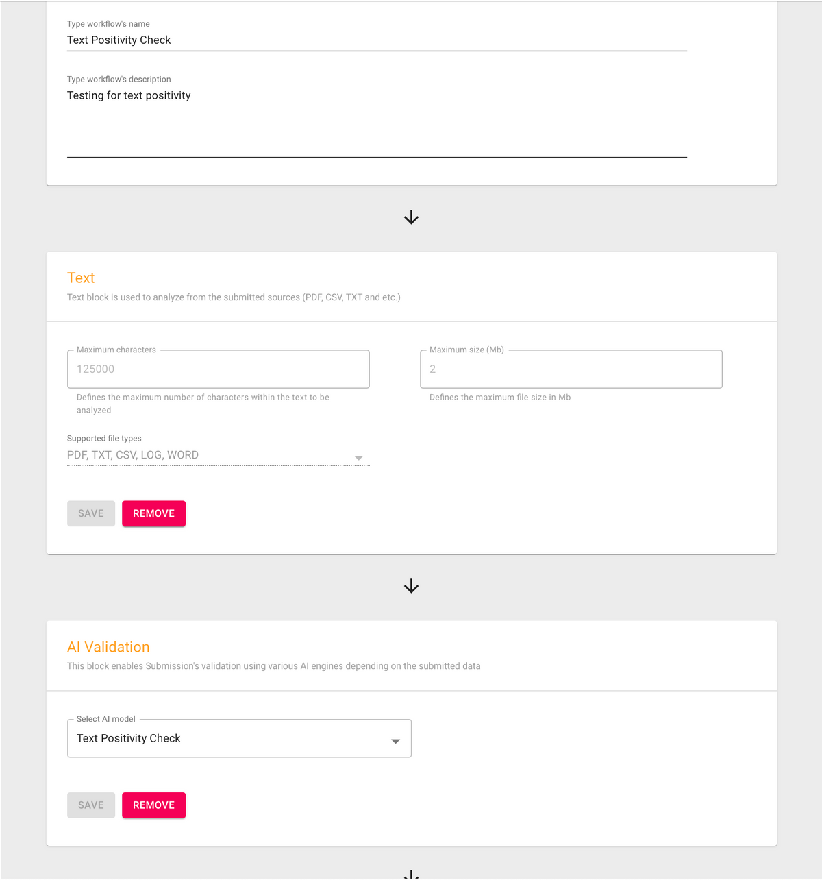 A screenshot of Bitskout Workflow with Text Sentiment analysis A screenshot of Bitskout Workflow with Text Sentiment analysis