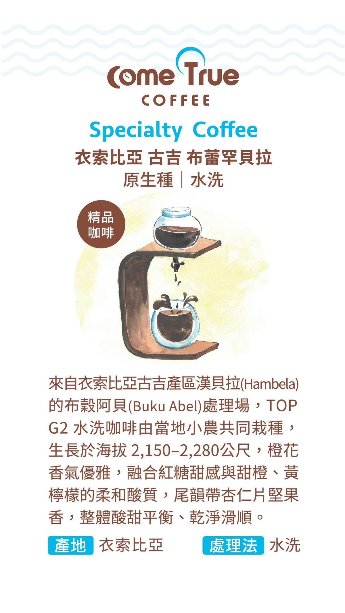 淺焙【衣索比亞 古吉 布蕾罕貝拉】水洗 咖啡豆