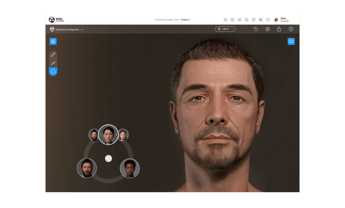 UNITY: Digital Humans lite - 3D Character Generator.