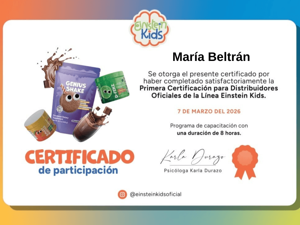 Join us to discover how a comprehensive approach can enhance the cognitive and emotional development of children. Boost the learning and creativity of your child An educational and nutritional approach designed to support the cognitive and emotional development of children.
Line 2
Inspired by child development methodologies used by specialists in psychology, nutrition, and well-being.
3️⃣ COLORS OF THE LANDING
To look professional and trustworthy.
Main blue
#1E3A8A
Bright blue
#2563EB
Creativity yellow
#FBBF24
Clean white
#FFFFFF
Text gray
#374151
This communicates:
intelligence
science
childhood
trust
4️⃣ STRUCTURE OF THE OFFICIAL LANDING (COVER)
This does NOT have representatives.
HERO
Title
Awaken your child's extraordinary potential
Subtitle
Einstein Kids is an educational and nutritional approach designed to support the cognitive, emotional, and creative development of children.
Button:
Learn about the program Join us to discover how a comprehensive approach can enhance the cognitive and emotional development of children. Boost the learning and creativity of your child An educational and nutritional approach designed to support the cognitive and emotional development of children.
Line 2
Inspired by child development methodologies used by specialists in psychology, nutrition, and well-being.
3️⃣ COLORS OF THE LANDING
To look professional and trustworthy.
Main blue
#1E3A8A
Bright blue
#2563EB
Creativity yellow
#FBBF24
Clean white
#FFFFFF
Text gray
#374151
This communicates:
intelligence
science
childhood
trust
4️⃣ STRUCTURE OF THE OFFICIAL LANDING (COVER)
This does NOT have representatives.
HERO
Title
Awaken your child's extraordinary potential
Subtitle
Einstein Kids is an educational and nutritional approach designed to support the cognitive, emotional, and creative development of children.
Button:
Learn about the program