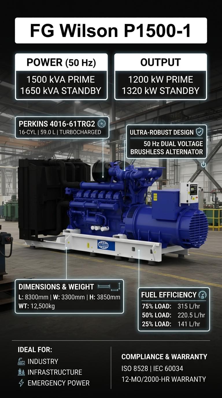 FG Wilson P1500-1 Generator Set