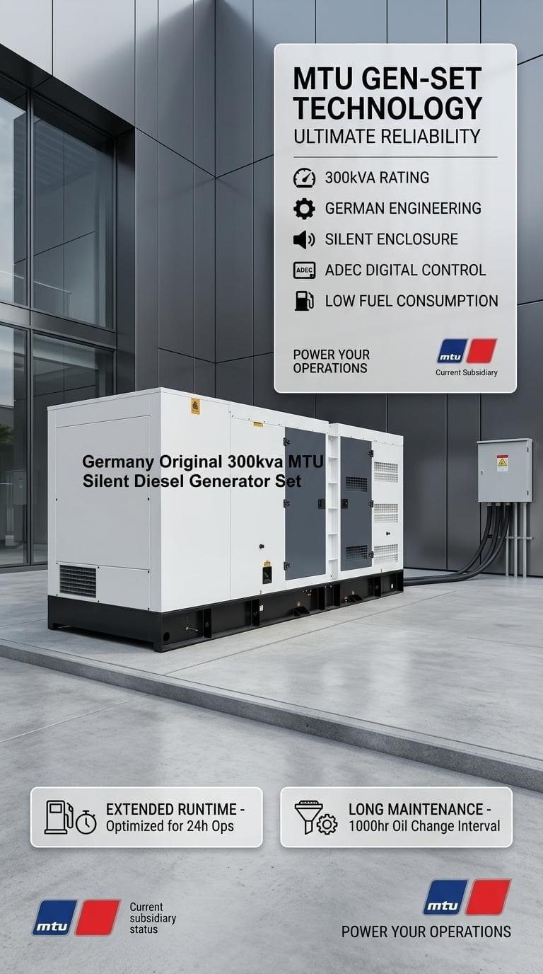 Germany Original 300kva MTU Silent Diesel Generator Set