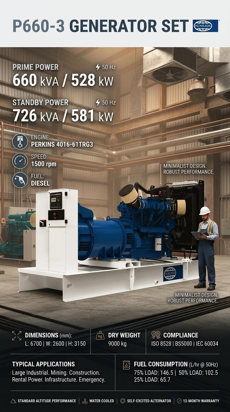 FG Wilson P660-3 Generator Set