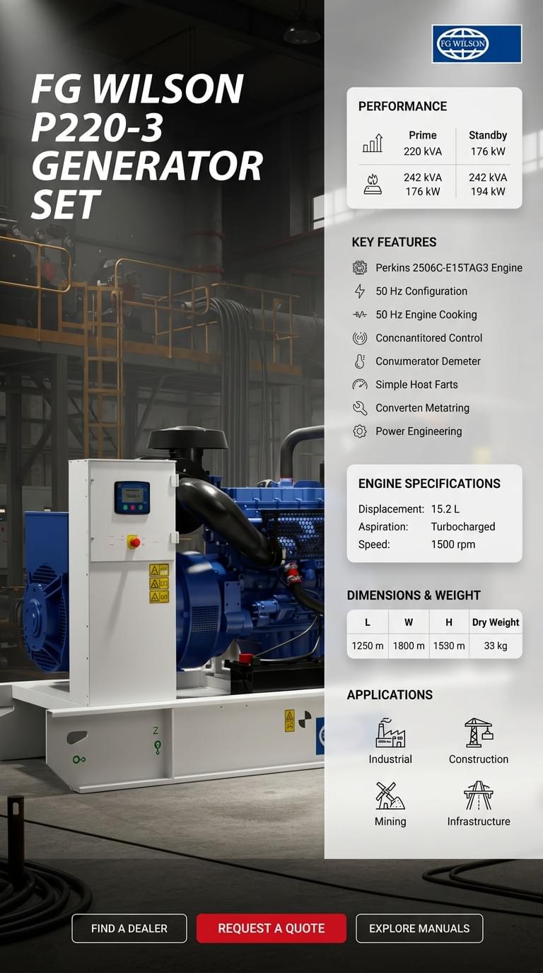 FG Wilson P220-3 Generator Set