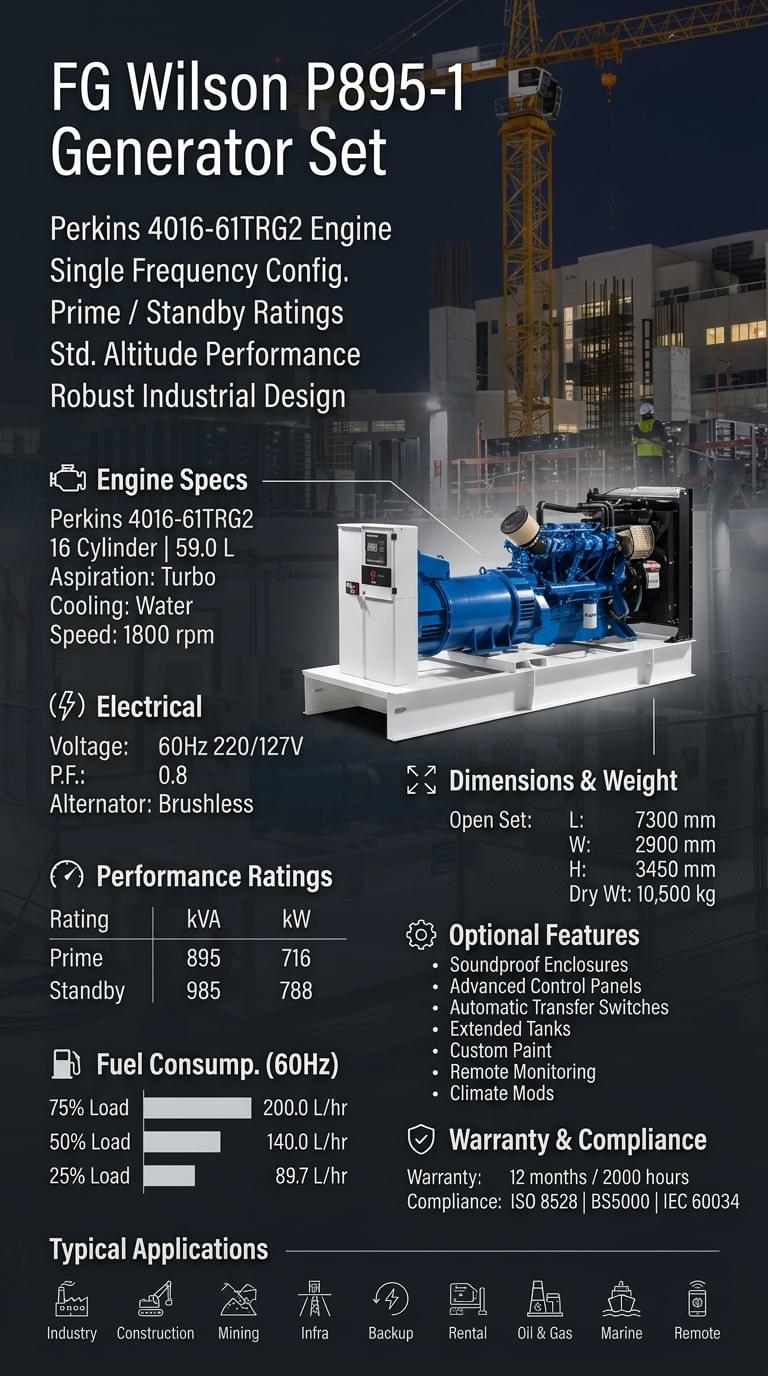 FG Wilson P895-1 Generator Set