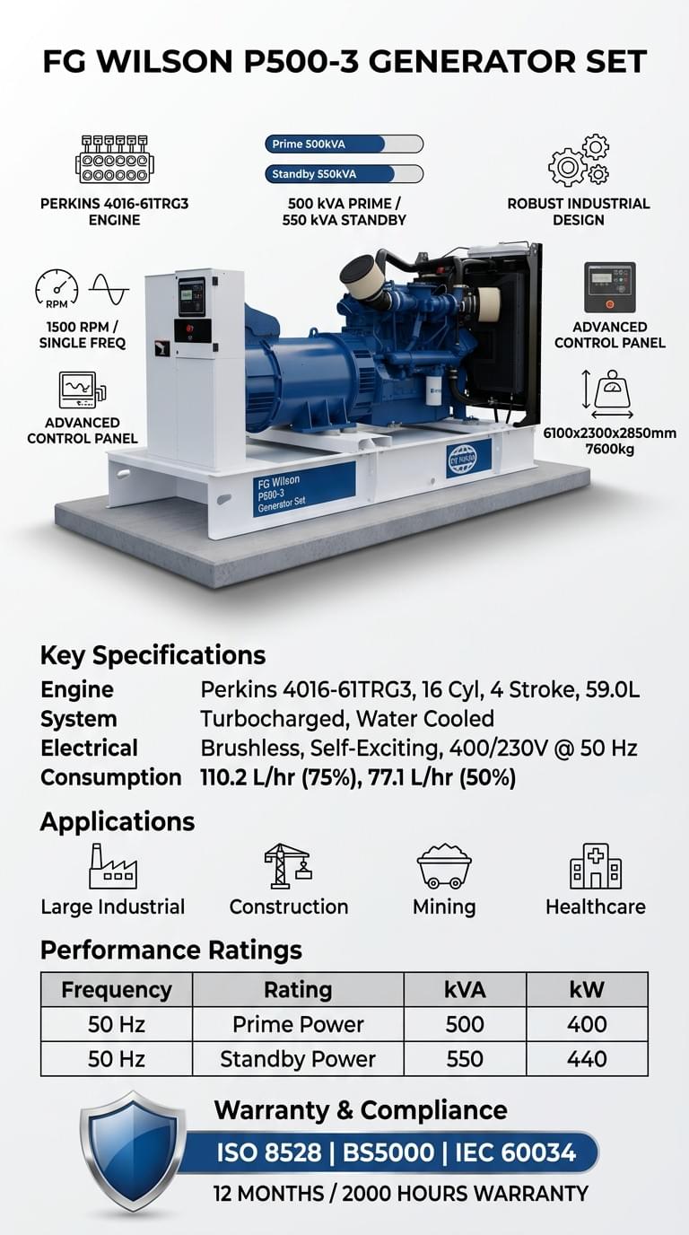 FG Wilson P500-3 Generator Set