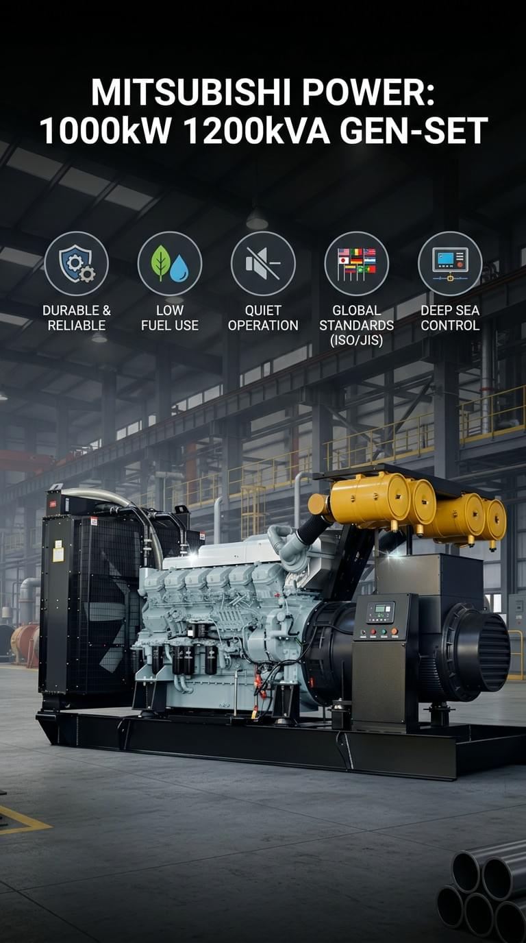Mitsubishi Power Generator Set (Made in Japan) – 1000kW / 1250kVA