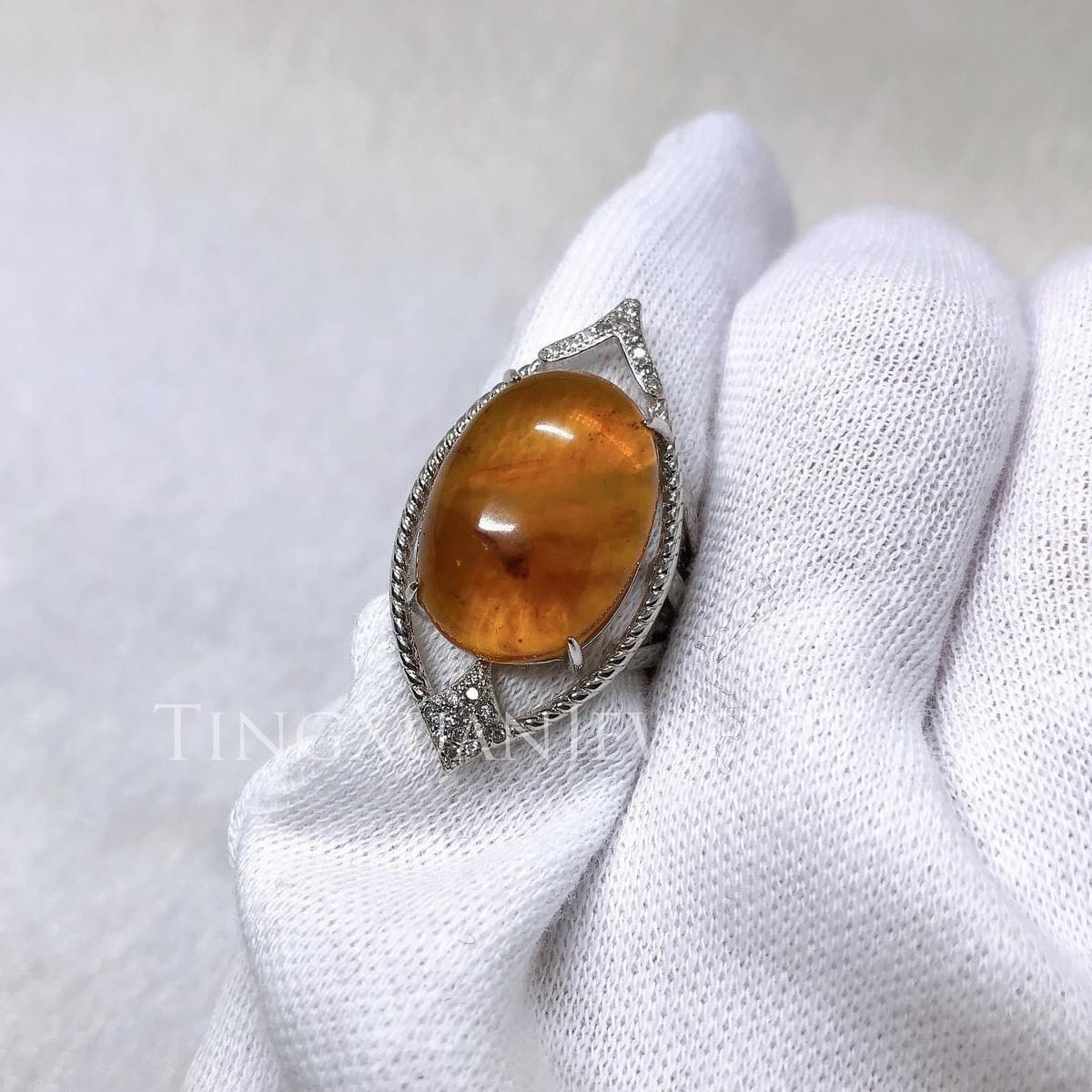 作品圖為量身定製丹泉寶石戒指 作品圖為量身定製丹泉寶石戒指