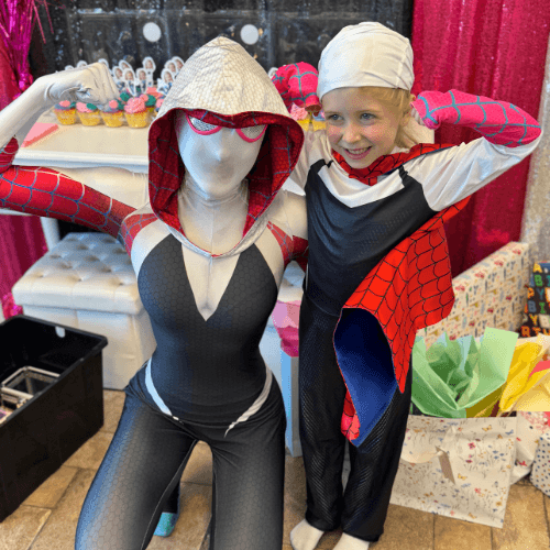 Spider Gwen Ghost Spider Spiderverse Superhero Performer Kids Party Character Birthday Party Entertainer Edmonton Special Events Spider Gwen Ghost Spider Spiderverse Superhero Performer Kids Party Character Birthday Party Entertainer Edmonton Special Events