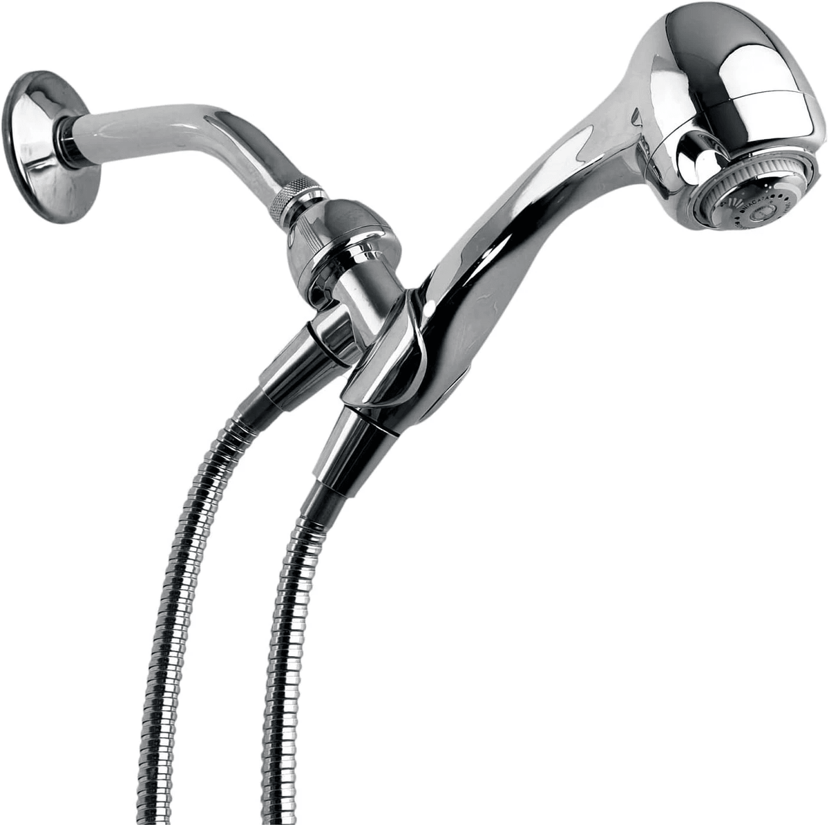 Rising Bath 3-Spray with 1.5 GPM 2.7-in. Wall Mount Handheld Shower Head in Chrome, 1-Pack Bathroom