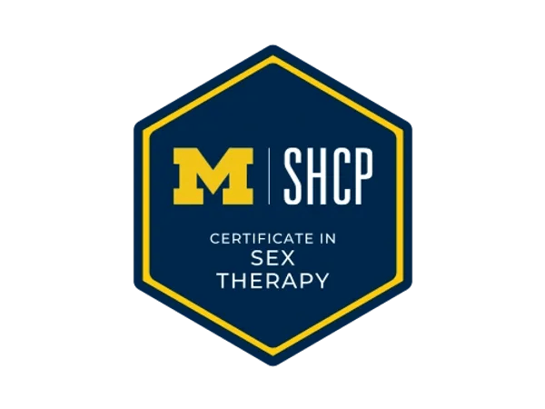 University of Michigan School of Social Work Certificate in Sex Therapy Badge University of Michigan School of Social Work Certificate in Sex Therapy Badge