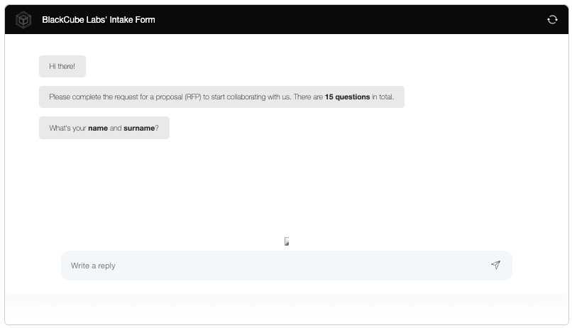 BlackCube Labs' Client Intake Form BlackCube Labs' Client Intake Form