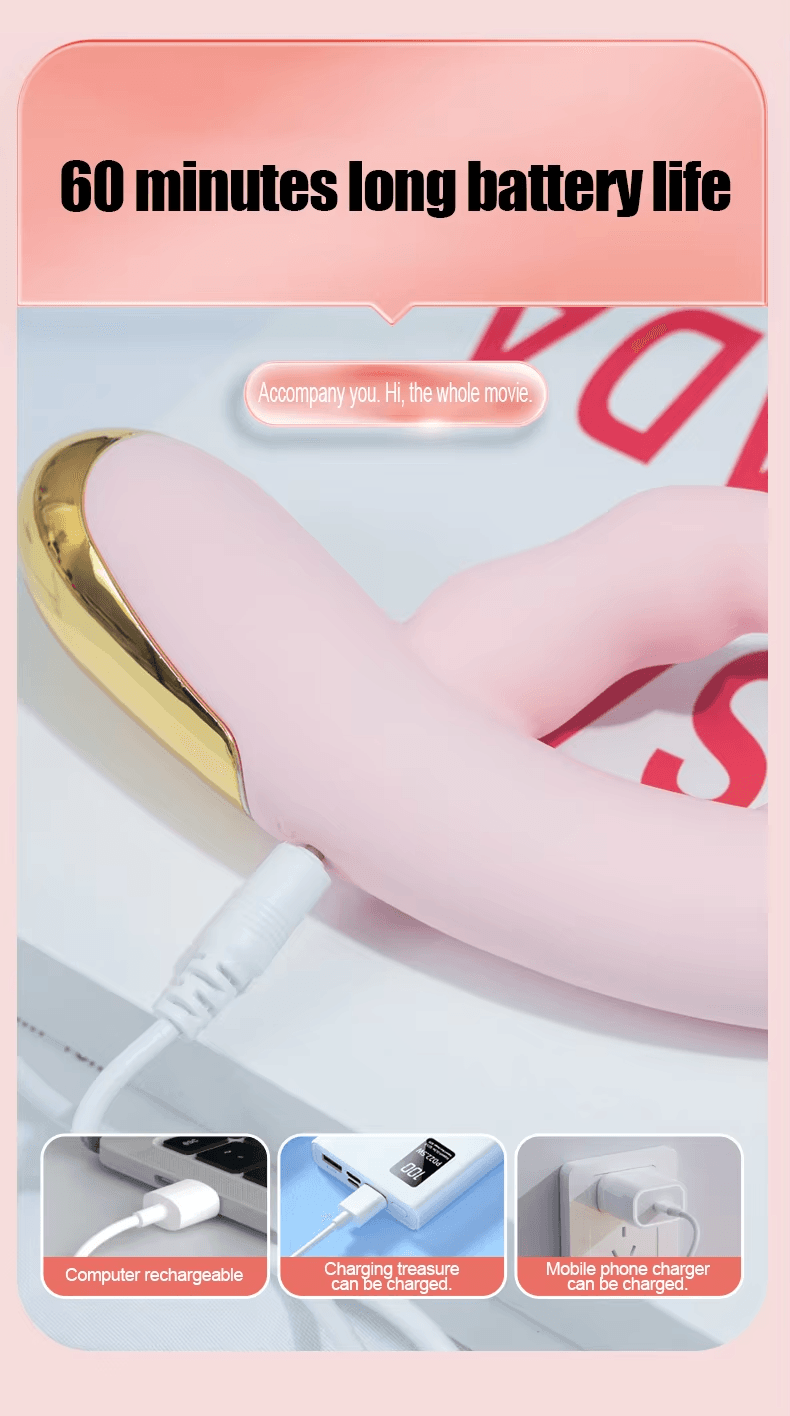Women's G-Spot Clitoral Stimulator Rabbit Vibrator Tongue-Licking Sex Toy for Female Masturbation