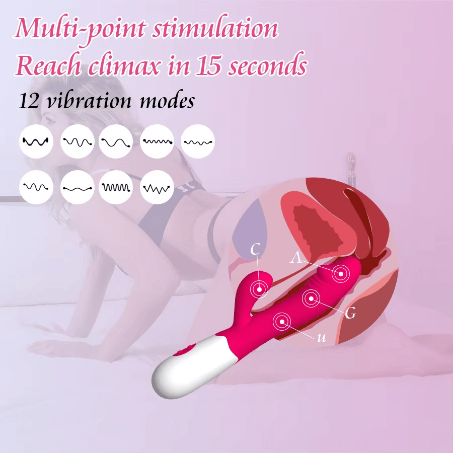 Good Price Realistic Rabbit Vibrator 30 Speeds Mode Sex Toy Dildo for Women Couple Adult