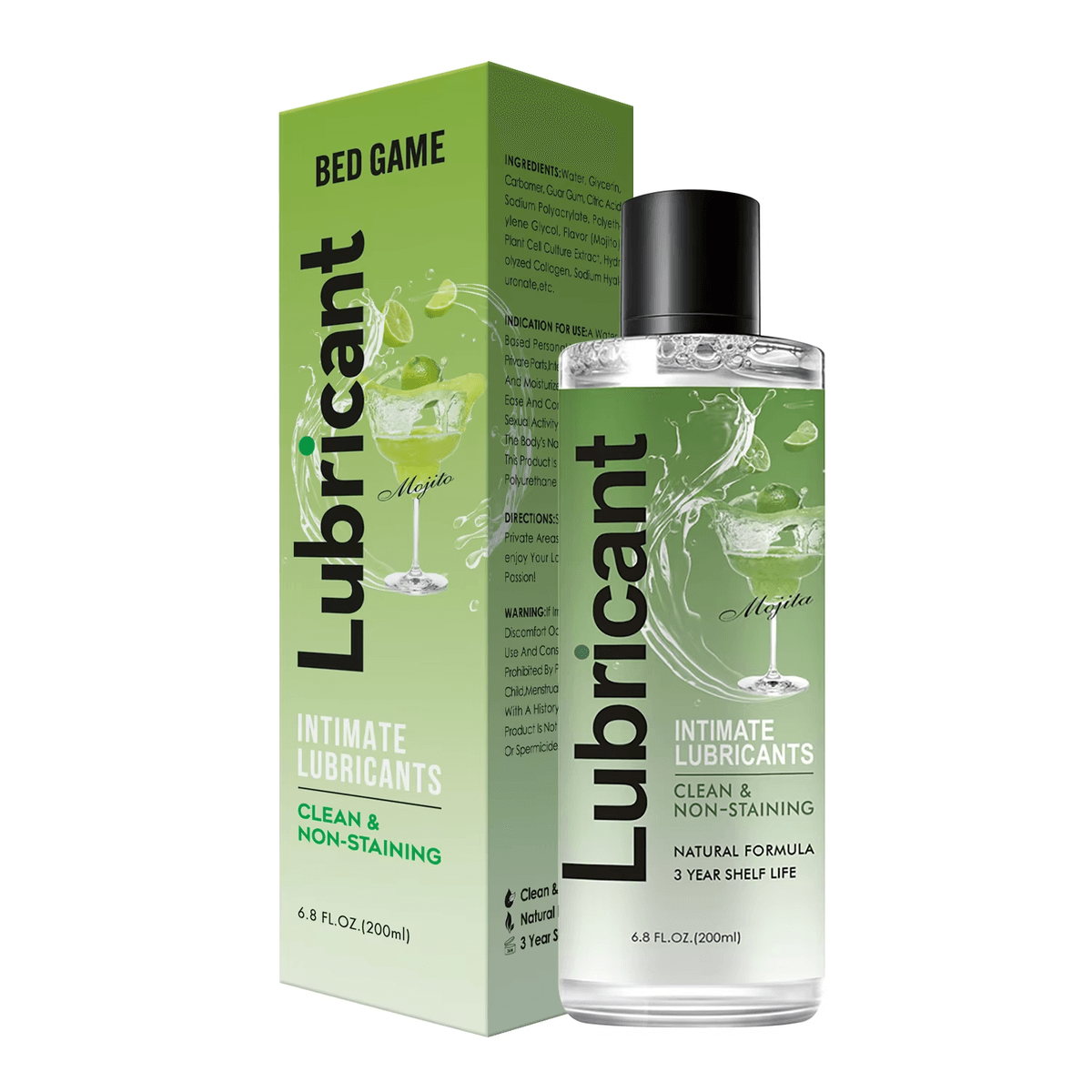 Sex Lubricant Promotes Women's Health No-Rinse 200ml Mojito-Flavored Lubricant