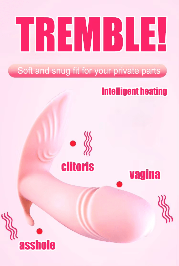 Women's 3-in-1 Heating Wearable Vibrator Remote-controlled Sucker Dildo Clitoris Stimulator Panties