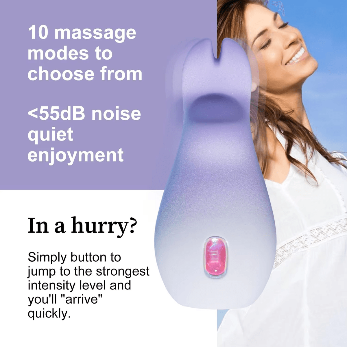 Cute Gradient Yellow Scissor Rabbit Mini Wand Vibrator Quiet Waterproof Personal G-Point Massage Dev