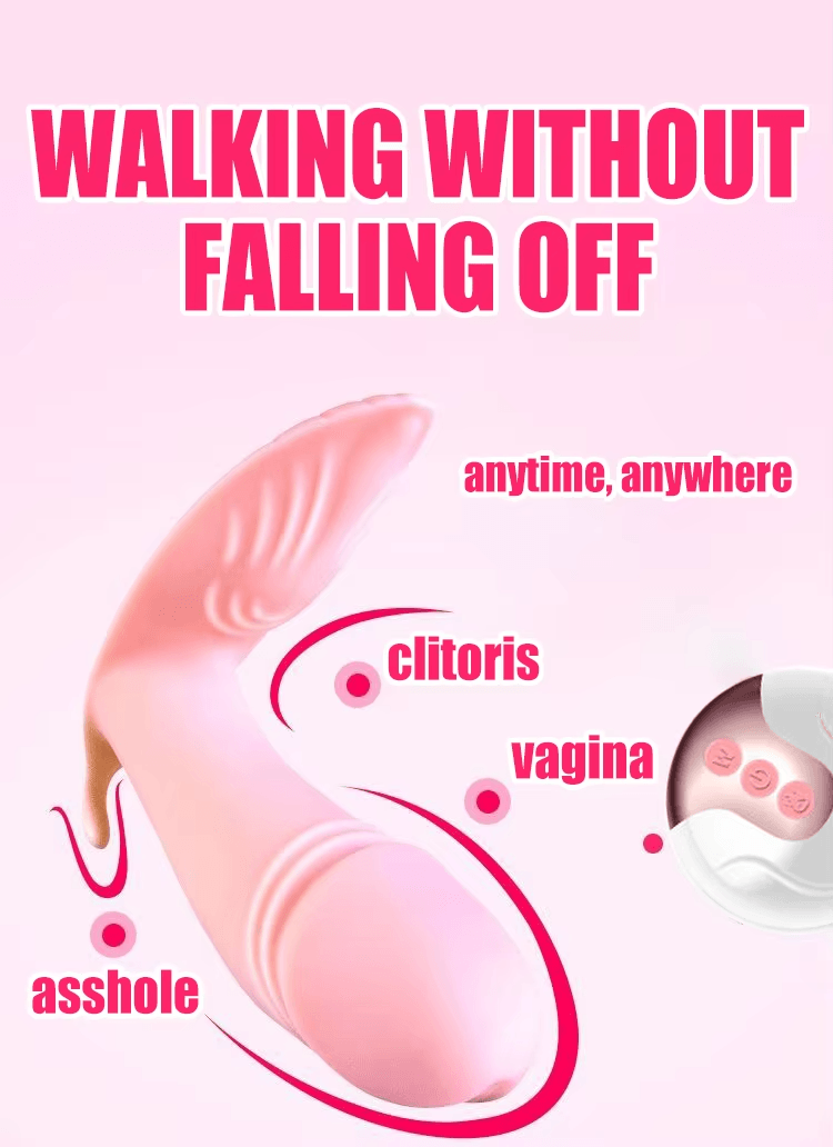 Women's 3-in-1 Heating Wearable Vibrator Remote-controlled Sucker Dildo Clitoris Stimulator Panties