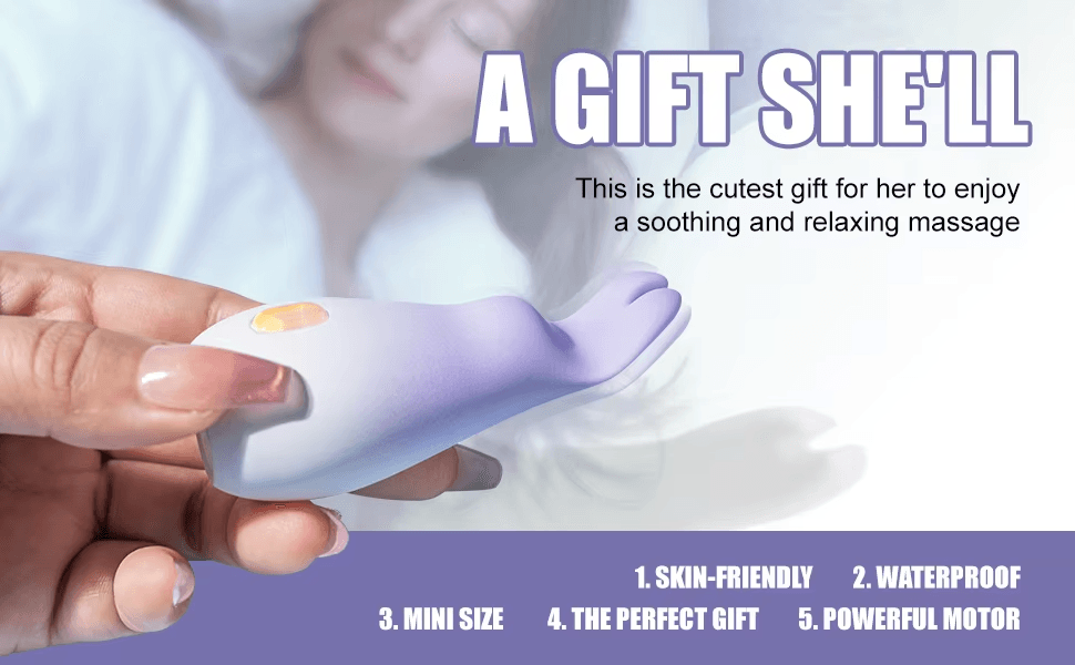 Cute Gradient Yellow Scissor Rabbit Mini Wand Vibrator Quiet Waterproof Personal G-Point Massage Dev