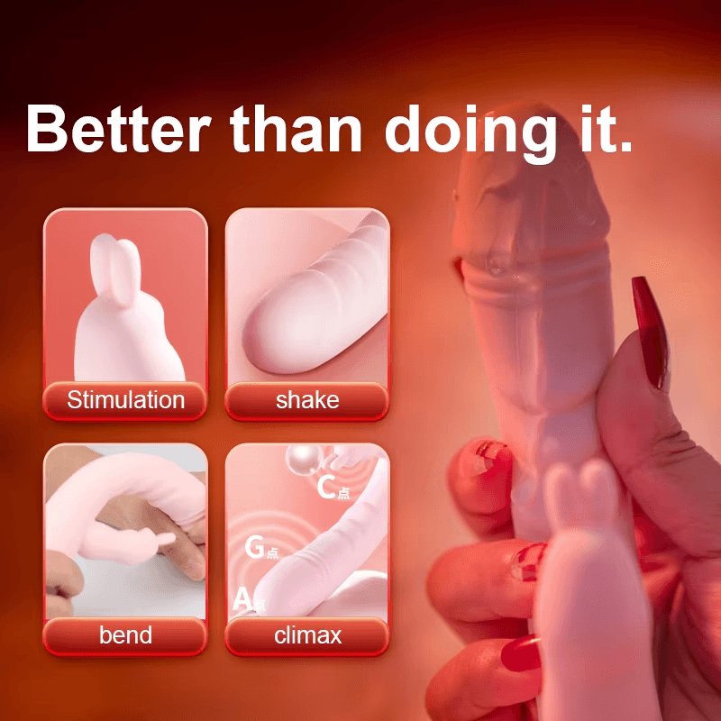 Women's G-Spot Clitoral Stimulator Rabbit Vibrator Tongue-Licking Sex Toy for Female Masturbation