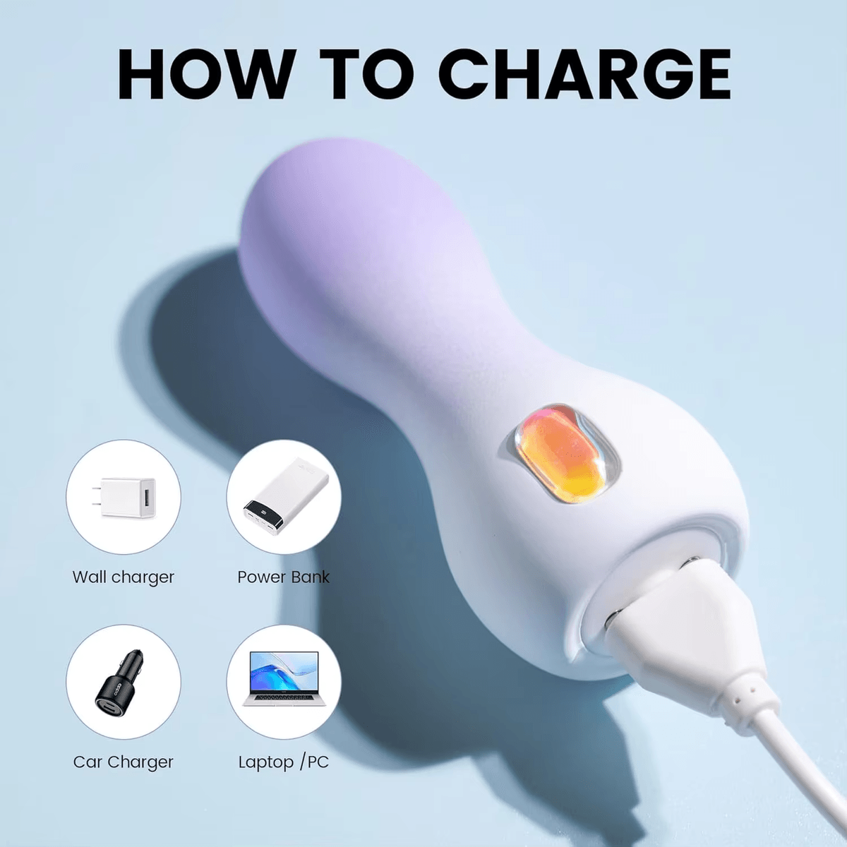 Cute Scissor Rabbit Mini Wand Vibrator Quiet Waterproof Personal G-Point Massage Device (Yellow) App