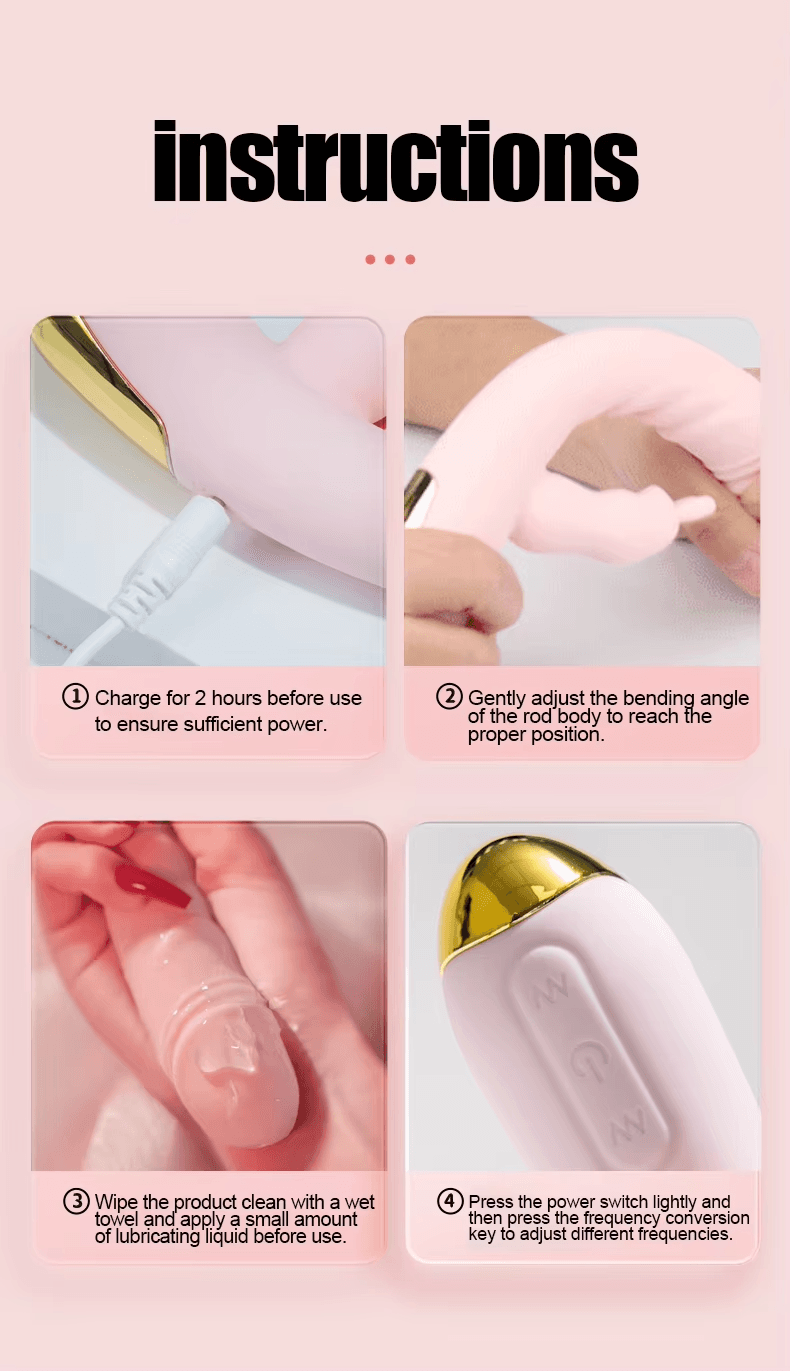 Women's G-Spot Clitoral Stimulator Rabbit Vibrator Tongue-Licking Sex Toy for Female Masturbation