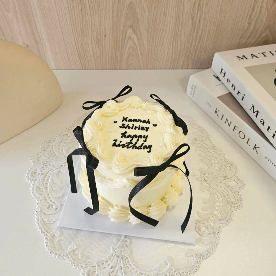 【4吋鮮奶油蛋糕】緞帶香頌