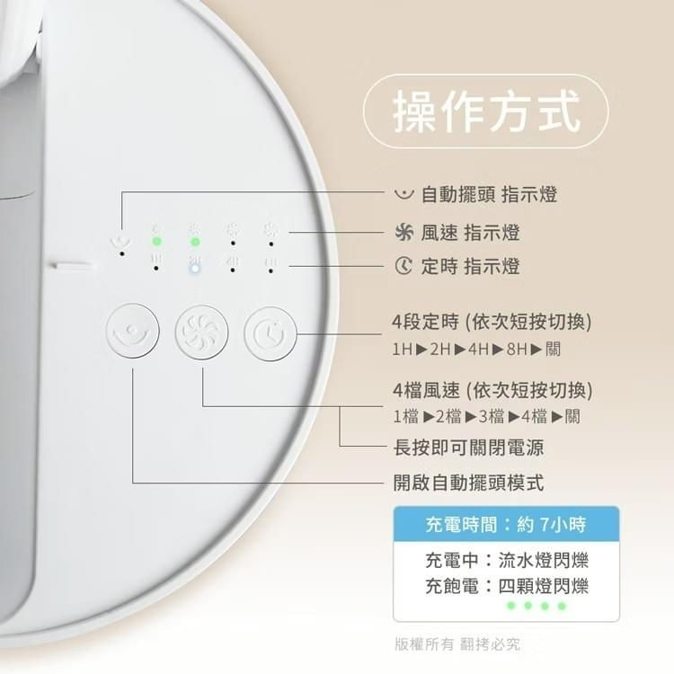 『aibo』 8吋 自動擺頭可定時折疊伸縮無線涼風扇—5/21~6/11