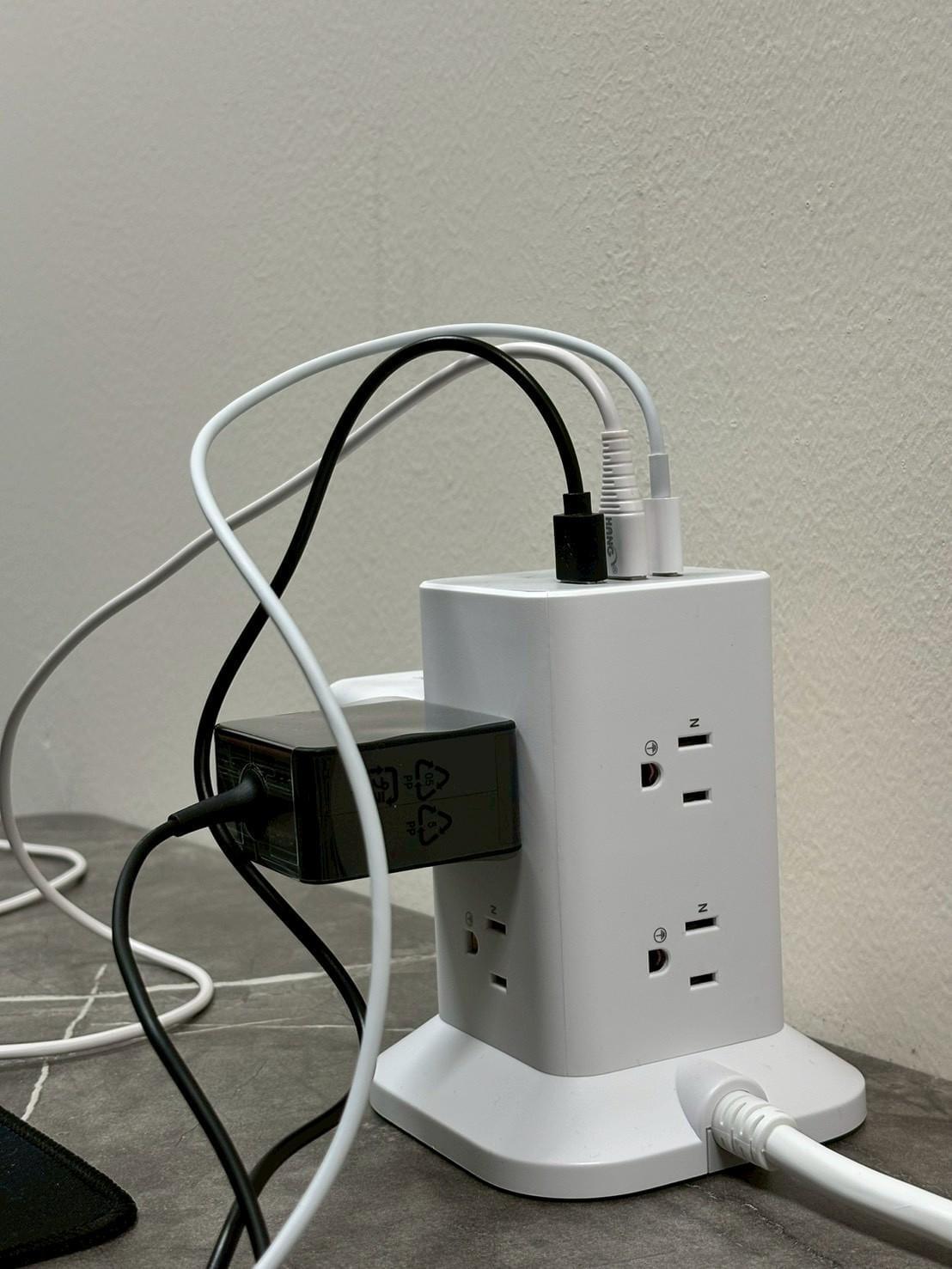 『TESSAN』 USB+PD20W立式桌上型延長線-1.8米—2/24~3/23