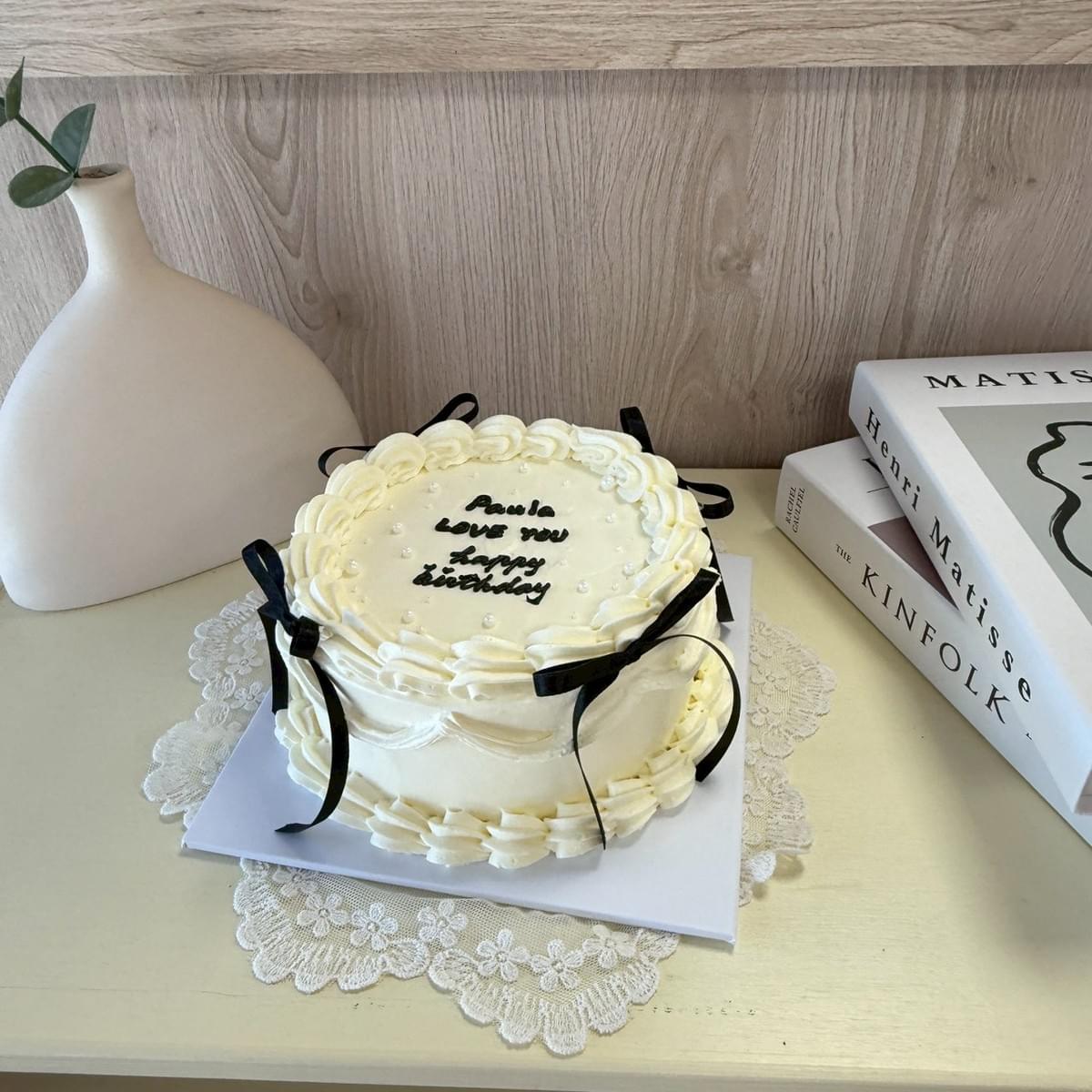 【6吋鮮奶油蛋糕】緞帶香頌
