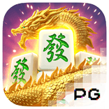 PG电子试玩麻将胡了2游戏图标，金色祥龙环绕发财麻将牌的游戏画面