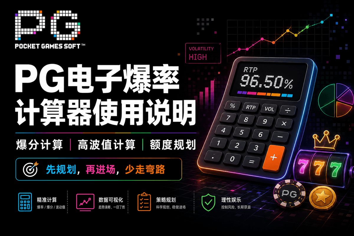 PG电子爆率计算器使用说明与RTP试玩规划教学主图 PG电子爆率计算器使用说明与RTP试玩规划教学主图