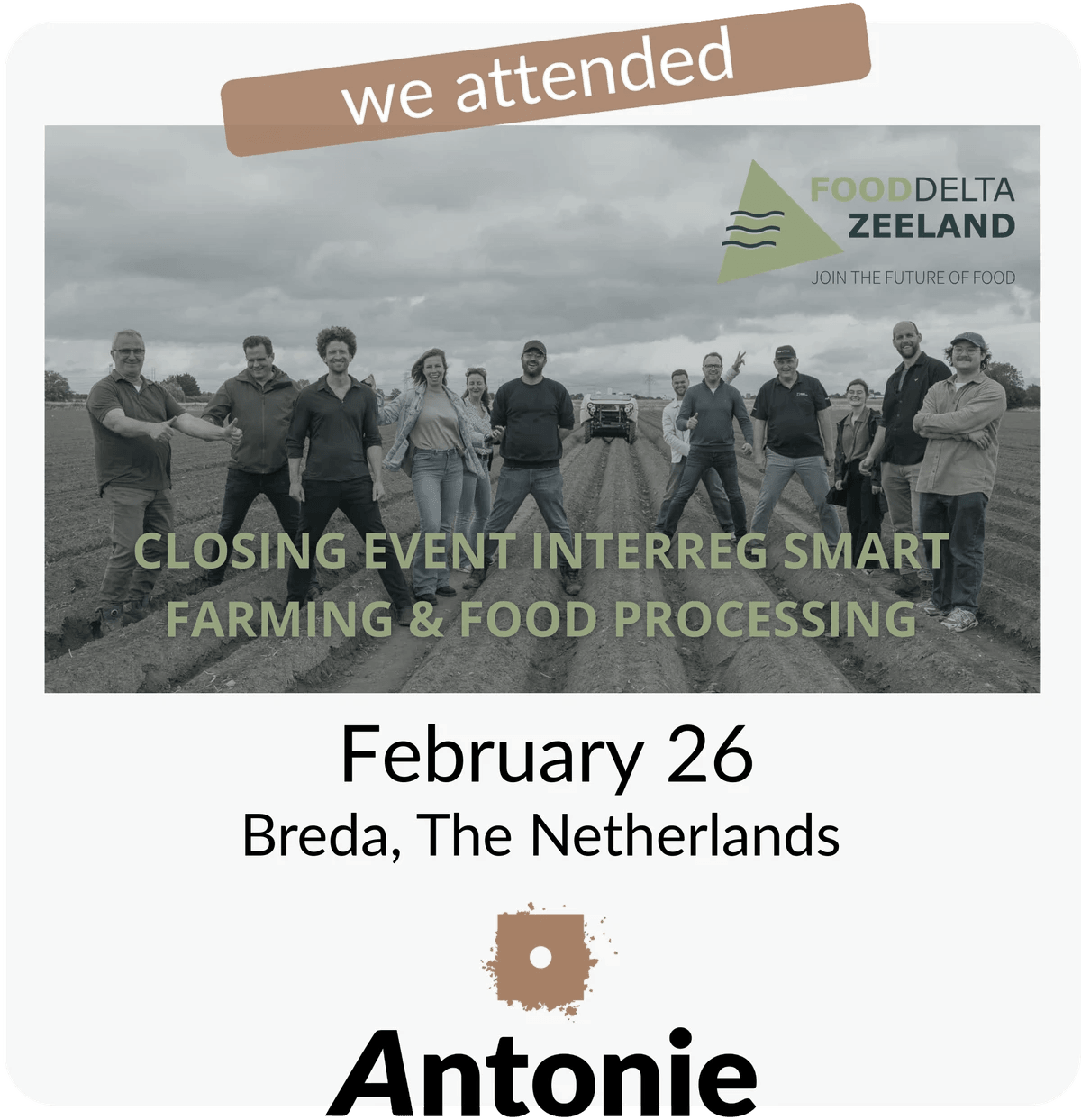 Smart Farming Event Interreg 2026 | Antonie attending Smart Farming Event Interreg 2026 | Antonie attending