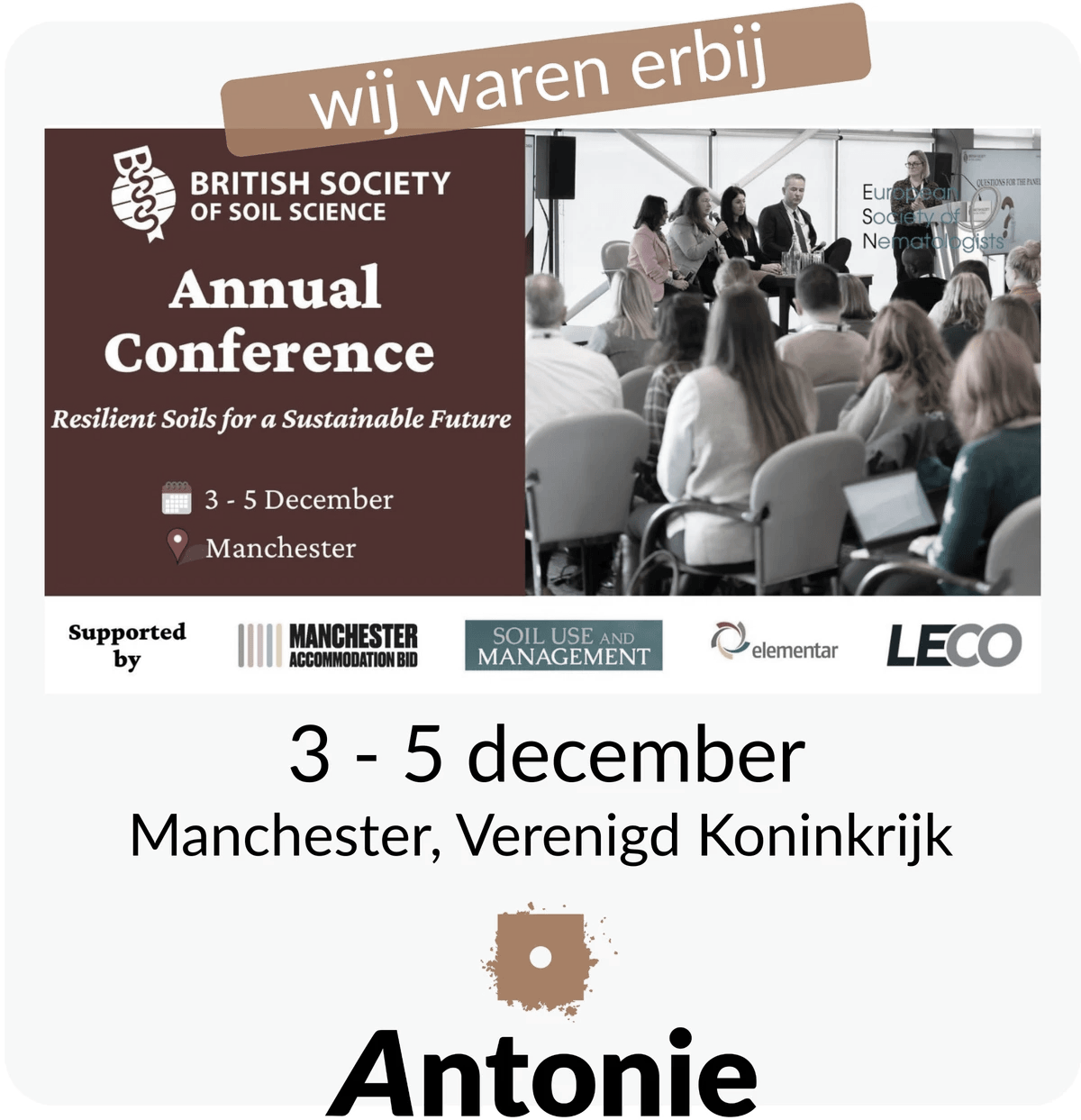 British Society of Soil Science Annual Conference 2025 | Antonie attending British Society of Soil Science Annual Conference 2025 | Antonie attending
