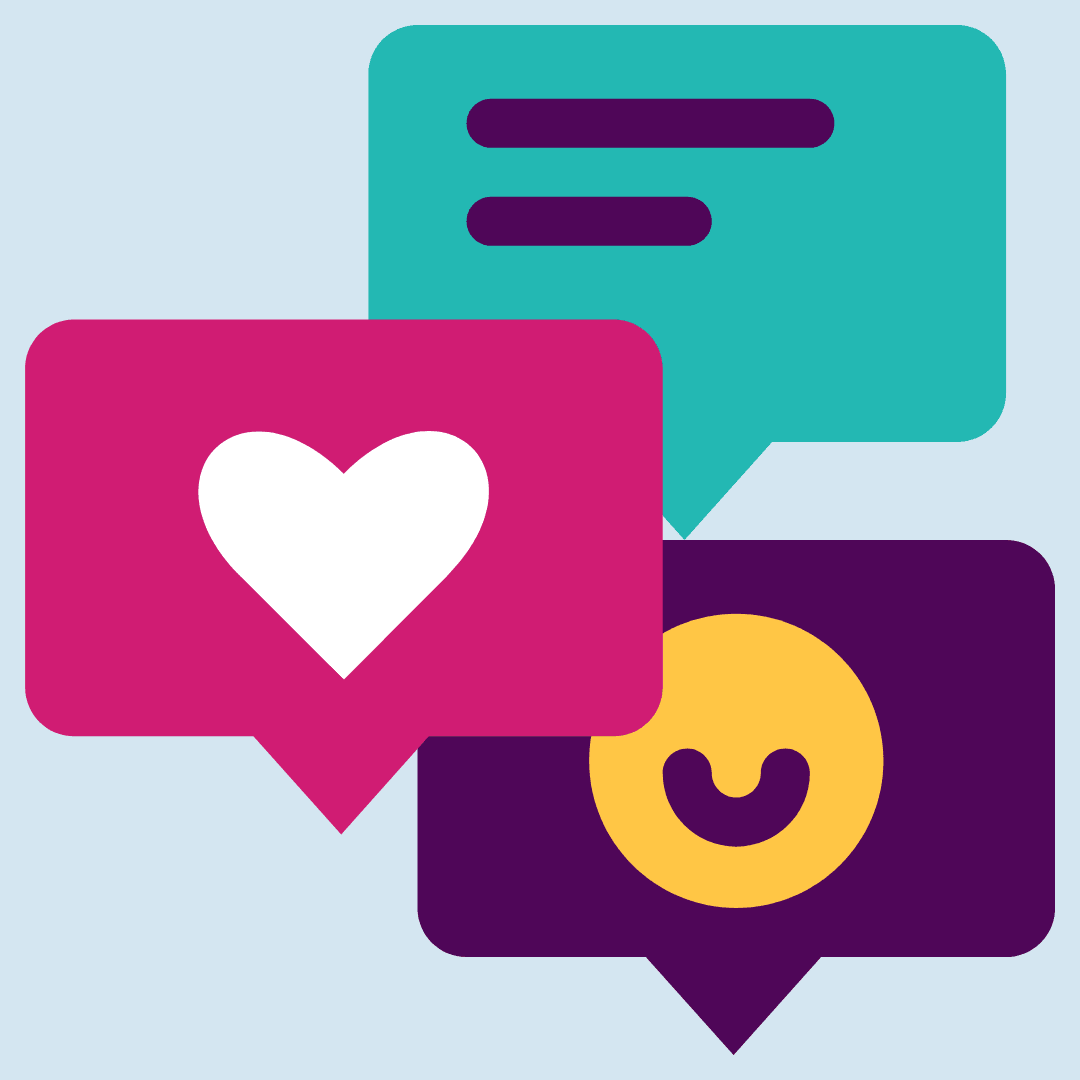 speech bubbles representing social interactions speech bubbles representing social interactions