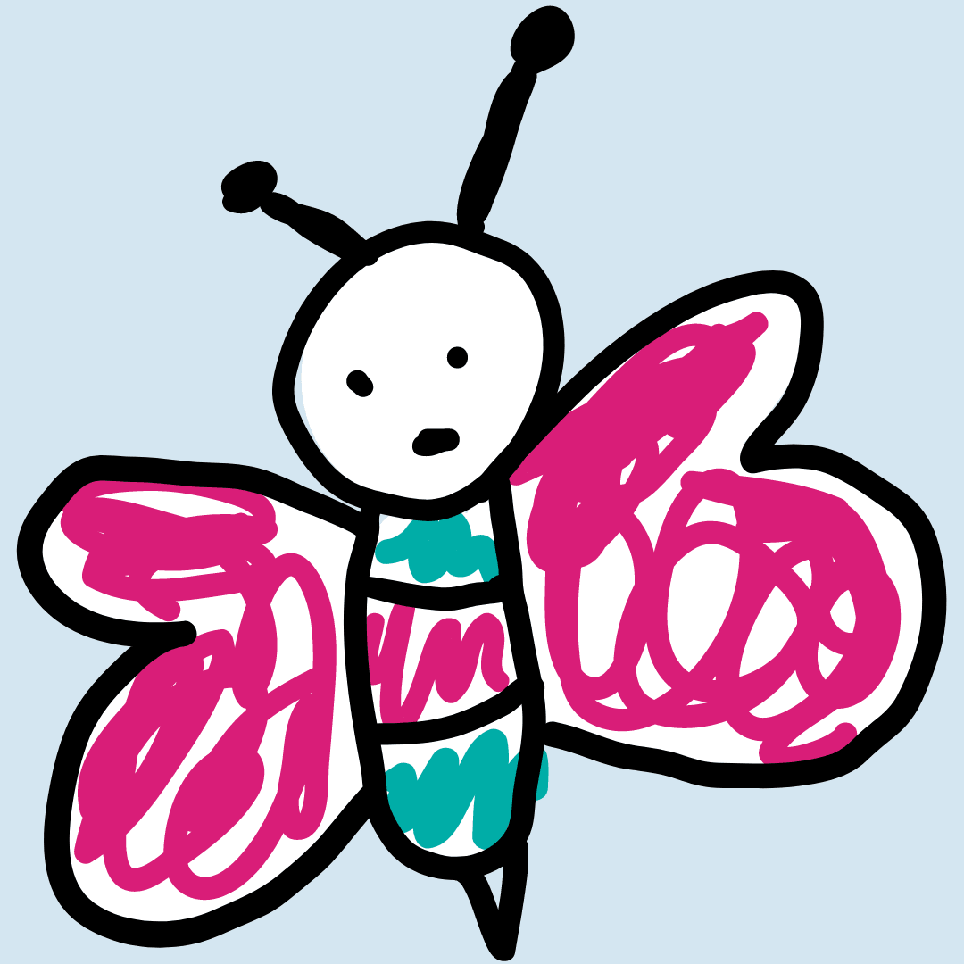 Child's drawing of a butterfly Child's drawing of a butterfly