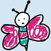 Child's drawing of a butterfly Child's drawing of a butterfly